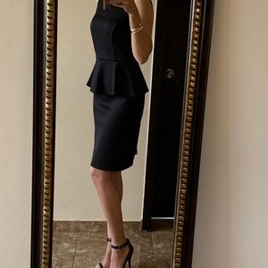 Spence Black Peplum dress